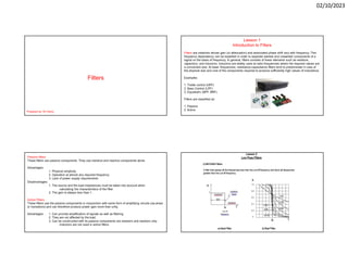 Filters low pass filter high pass filter and band pass filter | PDF