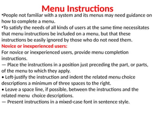 Minimum Menu 3.Phrasing the Menu.pptx in detail ppt to crack exams | PPTX