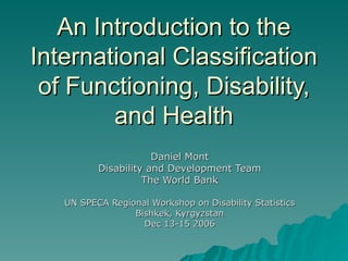 ICF use and standardised in rehabilitation introduction | PPT
