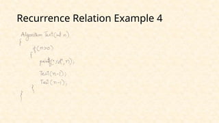 Recurrence Relation Example 4
 