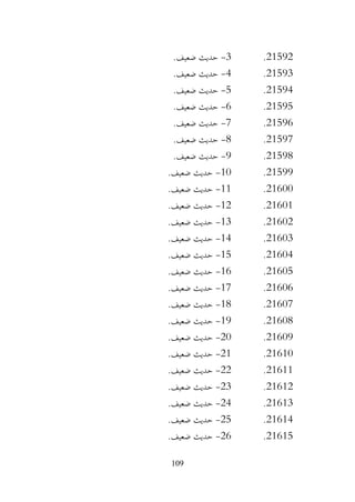 109
21592
.
3
-
.‫ضعيف‬ ‫حديث‬
21593
.
4
-
.‫ضعيف‬ ‫حديث‬
21594
.
5
-
.‫ضعيف‬ ‫حديث‬
21595
.
6
-
.‫ضعيف‬ ‫حديث‬
21596
.
7
-
.‫ضعيف‬ ‫حديث‬
21597
.
8
-
.‫ضعيف‬ ‫حديث‬
21598
.
9
-
.‫ضعيف‬ ‫حديث‬
21599
.
10
-
.‫ضعيف‬ ‫حديث‬
21600
.
11
-
.‫ضعيف‬ ‫حديث‬
21601
.
12
-
‫حديث‬
.‫ضعيف‬
21602
.
13
-
.‫ضعيف‬ ‫حديث‬
21603
.
14
-
.‫ضعيف‬ ‫حديث‬
21604
.
15
-
.‫ضعيف‬ ‫حديث‬
21605
.
16
-
.‫ضعيف‬ ‫حديث‬
21606
.
17
-
.‫ضعيف‬ ‫حديث‬
21607
.
18
-
.‫ضعيف‬ ‫حديث‬
21608
.
19
-
.‫ضعيف‬ ‫حديث‬
21609
.
20
-
.‫ضعيف‬ ‫حديث‬
21610
.
21
-
.‫ضعيف‬ ‫حديث‬
21611
.
22
-
.‫ضعيف‬ ‫حديث‬
21612
.
23
-
.‫ضعيف‬ ‫حديث‬
21613
.
24
-
.‫ضعيف‬ ‫حديث‬
21614
.
25
-
.‫ضعيف‬ ‫حديث‬
21615
.
26
-
.‫ضعيف‬ ‫حديث‬
 