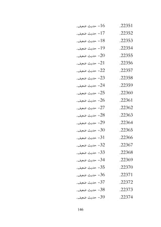 146
22351
.
16
-
‫حديث‬
.‫ضعيف‬
22352
.
17
-
.‫ضعيف‬ ‫حديث‬
22353
.
18
-
.‫ضعيف‬ ‫حديث‬
22354
.
19
-
.‫ضعيف‬ ‫حديث‬
22355
.
20
-
.‫ضعيف‬ ‫حديث‬
22356
.
21
-
.‫ضعيف‬ ‫حديث‬
22357
.
22
-
.‫ضعيف‬ ‫حديث‬
22358
.
23
-
.‫ضعيف‬ ‫حديث‬
22359
.
24
-
.‫ضعيف‬ ‫حديث‬
22360
.
25
-
.‫ضعيف‬ ‫حديث‬
22361
.
26
-
.‫ضعيف‬ ‫حديث‬
22362
.
27
-
.‫ضعيف‬ ‫حديث‬
22363
.
28
-
.‫ضعيف‬ ‫حديث‬
22364
.
29
-
.‫ضعيف‬ ‫حديث‬
22365
.
30
-
.‫ضعيف‬ ‫حديث‬
22366
.
31
-
.‫ضعيف‬ ‫حديث‬
22367
.
32
-
.‫ضعيف‬ ‫حديث‬
22368
.
33
-
.‫ضعيف‬ ‫حديث‬
22369
.
34
-
.‫ضعيف‬ ‫حديث‬
22370
.
35
-
.‫ضعيف‬ ‫حديث‬
22371
.
36
-
.‫ضعيف‬ ‫حديث‬
22372
.
37
-
.‫ضعيف‬ ‫حديث‬
22373
.
38
-
.‫ضعيف‬ ‫حديث‬
22374
.
39
-
.‫ضعيف‬ ‫حديث‬
 