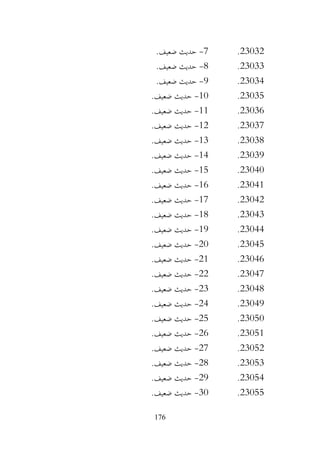 176
23032
.
7
-
.‫ضعيف‬ ‫حديث‬
23033
.
8
-
.‫ضعيف‬ ‫حديث‬
23034
.
9
-
.‫ضعيف‬ ‫حديث‬
23035
.
10
-
.‫ضعيف‬ ‫حديث‬
23036
.
11
-
.‫ضعيف‬ ‫حديث‬
23037
.
12
-
.‫ضعيف‬ ‫حديث‬
23038
.
13
-
.‫ضعيف‬ ‫حديث‬
23039
.
14
-
.‫ضعيف‬ ‫حديث‬
23040
.
15
-
.‫ضعيف‬ ‫حديث‬
23041
.
16
-
.‫ضعيف‬ ‫حديث‬
23042
.
17
-
.‫ضعيف‬ ‫حديث‬
23043
.
18
-
.‫ضعيف‬ ‫حديث‬
23044
.
19
-
.‫ضعيف‬ ‫حديث‬
23045
.
20
-
‫حديث‬
.‫ضعيف‬
23046
.
21
-
.‫ضعيف‬ ‫حديث‬
23047
.
22
-
.‫ضعيف‬ ‫حديث‬
23048
.
23
-
.‫ضعيف‬ ‫حديث‬
23049
.
24
-
.‫ضعيف‬ ‫حديث‬
23050
.
25
-
.‫ضعيف‬ ‫حديث‬
23051
.
26
-
.‫ضعيف‬ ‫حديث‬
23052
.
27
-
.‫ضعيف‬ ‫حديث‬
23053
.
28
-
.‫ضعيف‬ ‫حديث‬
23054
.
29
-
.‫ضعيف‬ ‫حديث‬
23055
.
30
-
.‫ضعيف‬ ‫حديث‬
 