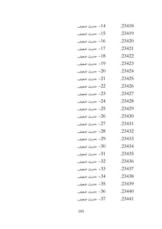 193
23418
.
14
-
.‫ضعيف‬ ‫حديث‬
23419
.
15
-
.‫ضعيف‬ ‫حديث‬
23420
.
16
-
.‫ضعيف‬ ‫حديث‬
23421
.
17
-
.‫ضعيف‬ ‫حديث‬
23422
.
18
-
.‫ضعيف‬ ‫حديث‬
23423
.
19
-
.‫ضعيف‬ ‫حديث‬
23424
.
20
-
.‫ضعيف‬ ‫حديث‬
23425
.
21
-
.‫ضعيف‬ ‫حديث‬
23426
.
22
-
.‫ضعيف‬ ‫حديث‬
23427
.
23
-
.‫ضعيف‬ ‫حديث‬
23428
.
24
-
.‫ضعيف‬ ‫حديث‬
23429
.
25
-
.‫ضعيف‬ ‫حديث‬
23430
.
26
-
.‫ضعيف‬ ‫حديث‬
23431
.
27
-
.‫ضعيف‬ ‫حديث‬
23432
.
28
-
.‫ضعيف‬ ‫حديث‬
23433
.
29
-
.‫ضعيف‬ ‫حديث‬
23434
.
30
-
.‫ضعيف‬ ‫حديث‬
23435
.
31
-
.‫ضعيف‬ ‫حديث‬
23436
.
32
-
.‫ضعيف‬ ‫حديث‬
23437
.
33
-
.‫ضعيف‬ ‫حديث‬
23438
.
34
-
.‫ضعيف‬ ‫حديث‬
23439
.
35
-
.‫ضعيف‬ ‫حديث‬
23440
.
36
-
.‫ضعيف‬ ‫حديث‬
23441
.
37
-
.‫ضعيف‬ ‫حديث‬
 