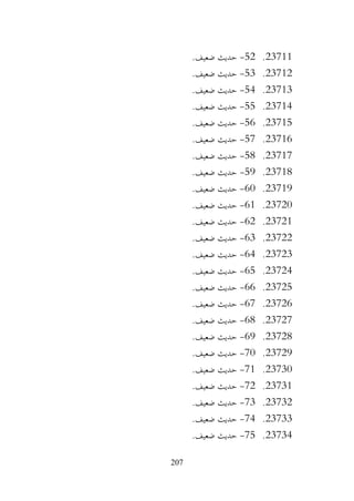 207
23711
.
52
-
.‫ضعيف‬ ‫حديث‬
23712
.
53
-
.‫ضعيف‬ ‫حديث‬
23713
.
54
-
.‫ضعيف‬ ‫حديث‬
23714
.
55
-
.‫ضعيف‬ ‫حديث‬
23715
.
56
-
.‫ضعيف‬ ‫حديث‬
23716
.
57
-
‫حديث‬
.‫ضعيف‬
23717
.
58
-
.‫ضعيف‬ ‫حديث‬
23718
.
59
-
.‫ضعيف‬ ‫حديث‬
23719
.
60
-
.‫ضعيف‬ ‫حديث‬
23720
.
61
-
.‫ضعيف‬ ‫حديث‬
23721
.
62
-
.‫ضعيف‬ ‫حديث‬
23722
.
63
-
.‫ضعيف‬ ‫حديث‬
23723
.
64
-
.‫ضعيف‬ ‫حديث‬
23724
.
65
-
.‫ضعيف‬ ‫حديث‬
23725
.
66
-
.‫ضعيف‬ ‫حديث‬
23726
.
67
-
.‫ضعيف‬ ‫حديث‬
23727
.
68
-
.‫ضعيف‬ ‫حديث‬
23728
.
69
-
.‫ضعيف‬ ‫حديث‬
23729
.
70
-
.‫ضعيف‬ ‫حديث‬
23730
.
71
-
.‫ضعيف‬ ‫حديث‬
23731
.
72
-
.‫ضعيف‬ ‫حديث‬
23732
.
73
-
.‫ضعيف‬ ‫حديث‬
23733
.
74
-
.‫ضعيف‬ ‫حديث‬
23734
.
75
-
.‫ضعيف‬ ‫حديث‬
 