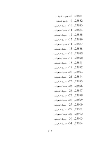 217
23881
.
8
-
.‫ضعيف‬ ‫حديث‬
23882
.
9
-
.‫ضعيف‬ ‫حديث‬
23883
.
10
-
.‫ضعيف‬ ‫حديث‬
23884
.
11
-
.‫ضعيف‬ ‫حديث‬
23885
.
12
-
.‫ضعيف‬ ‫حديث‬
23886
.
13
-
.‫ضعيف‬ ‫حديث‬
23887
.
14
-
.‫ضعيف‬ ‫حديث‬
23888
.
15
-
.‫ضعيف‬ ‫حديث‬
23889
.
16
-
.‫ضعيف‬ ‫حديث‬
23890
.
17
-
.‫ضعيف‬ ‫حديث‬
23891
.
18
-
.‫ضعيف‬ ‫حديث‬
23892
.
19
-
.‫ضعيف‬ ‫حديث‬
23893
.
20
-
.‫ضعيف‬ ‫حديث‬
23894
.
21
-
.‫ضعيف‬ ‫حديث‬
23895
.
22
-
.‫ضعيف‬ ‫حديث‬
23896
.
23
-
.‫ضعيف‬ ‫حديث‬
23897
.
24
-
‫حديث‬
.‫ضعيف‬
23898
.
25
-
.‫ضعيف‬ ‫حديث‬
23899
.
26
-
.‫ضعيف‬ ‫حديث‬
23900
.
27
-
.‫ضعيف‬ ‫حديث‬
23901
.
28
-
.‫ضعيف‬ ‫حديث‬
23902
.
29
-
.‫ضعيف‬ ‫حديث‬
23903
.
30
-
.‫ضعيف‬ ‫حديث‬
23904
.
31
-
.‫ضعيف‬ ‫حديث‬
 