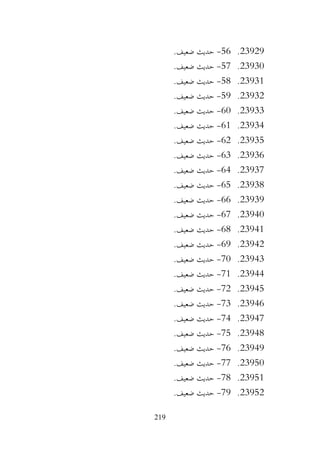 219
23929
.
56
-
.‫ضعيف‬ ‫حديث‬
23930
.
57
-
.‫ضعيف‬ ‫حديث‬
23931
.
58
-
.‫ضعيف‬ ‫حديث‬
23932
.
59
-
.‫ضعيف‬ ‫حديث‬
23933
.
60
-
.‫ضعيف‬ ‫حديث‬
23934
.
61
-
.‫ضعيف‬ ‫حديث‬
23935
.
62
-
.‫ضعيف‬ ‫حديث‬
23936
.
63
-
.‫ضعيف‬ ‫حديث‬
23937
.
64
-
.‫ضعيف‬ ‫حديث‬
23938
.
65
-
.‫ضعيف‬ ‫حديث‬
23939
.
66
-
.‫ضعيف‬ ‫حديث‬
23940
.
67
-
.‫ضعيف‬ ‫حديث‬
23941
.
68
-
.‫ضعيف‬ ‫حديث‬
23942
.
69
-
.‫ضعيف‬ ‫حديث‬
23943
.
70
-
.‫ضعيف‬ ‫حديث‬
23944
.
71
-
‫حديث‬
.‫ضعيف‬
23945
.
72
-
.‫ضعيف‬ ‫حديث‬
23946
.
73
-
.‫ضعيف‬ ‫حديث‬
23947
.
74
-
.‫ضعيف‬ ‫حديث‬
23948
.
75
-
.‫ضعيف‬ ‫حديث‬
23949
.
76
-
.‫ضعيف‬ ‫حديث‬
23950
.
77
-
.‫ضعيف‬ ‫حديث‬
23951
.
78
-
.‫ضعيف‬ ‫حديث‬
23952
.
79
-
.‫ضعيف‬ ‫حديث‬
 