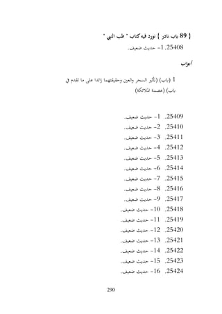 290
{
89
" ‫النيب‬ ‫طب‬ " ‫كتاب‬‫فيه‬ ‫نورد‬ } ‫اندر‬ ‫ابب‬
25408
.
1
-
.‫ضعيف‬ ‫حديث‬
‫اب‬‫و‬‫أب‬
1
‫يف‬ ‫تقدم‬ ‫ما‬ ‫على‬ ‫ائدا‬‫ز‬ ‫وحقيقتهما‬ ‫العني‬‫و‬ ‫السحر‬ ‫(أتثري‬ )‫(ابب‬
)‫املالئكة‬ ‫(عصمة‬ )‫ابب‬
25409
.
1
-
.‫ضعيف‬ ‫حديث‬
25410
.
2
-
.‫ضعيف‬ ‫حديث‬
25411
.
3
-
.‫ضعيف‬ ‫حديث‬
25412
.
4
-
.‫ضعيف‬ ‫حديث‬
25413
.
5
-
.‫ضعيف‬ ‫حديث‬
25414
.
6
-
.‫ضعيف‬ ‫حديث‬
25415
.
7
-
.‫ضعيف‬ ‫حديث‬
25416
.
8
-
.‫ضعيف‬ ‫حديث‬
25417
.
9
-
.‫ضعيف‬ ‫حديث‬
25418
.
10
-
.‫ضعيف‬ ‫حديث‬
25419
.
11
-
.‫ضعيف‬ ‫حديث‬
25420
.
12
-
.‫ضعيف‬ ‫حديث‬
25421
.
13
-
.‫ضعيف‬ ‫حديث‬
25422
.
14
-
.‫ضعيف‬ ‫حديث‬
25423
.
15
-
.‫ضعيف‬ ‫حديث‬
25424
.
16
-
.‫ضعيف‬ ‫حديث‬
 