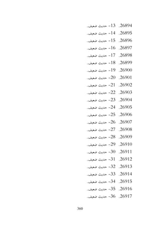 360
26894
.
13
-
.‫ضعيف‬ ‫حديث‬
26895
.
14
-
.‫ضعيف‬ ‫حديث‬
26896
.
15
-
.‫ضعيف‬ ‫حديث‬
26897
.
16
-
.‫ضعيف‬ ‫حديث‬
26898
.
17
-
.‫ضعيف‬ ‫حديث‬
26899
.
18
-
.‫ضعيف‬ ‫حديث‬
26900
.
19
-
.‫ضعيف‬ ‫حديث‬
26901
.
20
-
.‫ضعيف‬ ‫حديث‬
26902
.
21
-
.‫ضعيف‬ ‫حديث‬
26903
.
22
-
.‫ضعيف‬ ‫حديث‬
26904
.
23
-
.‫ضعيف‬ ‫حديث‬
26905
.
24
-
.‫ضعيف‬ ‫حديث‬
26906
.
25
-
.‫ضعيف‬ ‫حديث‬
26907
.
26
-
.‫ضعيف‬ ‫حديث‬
26908
.
27
-
.‫ضعيف‬ ‫حديث‬
26909
.
28
-
.‫ضعيف‬ ‫حديث‬
26910
.
29
-
.‫ضعيف‬ ‫حديث‬
26911
.
30
-
.‫ضعيف‬ ‫حديث‬
26912
.
31
-
.‫ضعيف‬ ‫حديث‬
26913
.
32
-
.‫ضعيف‬ ‫حديث‬
26914
.
33
-
.‫ضعيف‬ ‫حديث‬
26915
.
34
-
.‫ضعيف‬ ‫حديث‬
26916
.
35
-
.‫ضعيف‬ ‫حديث‬
26917
.
36
-
.‫ضعيف‬ ‫حديث‬
 