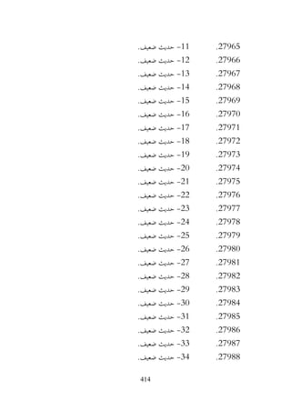 414
27965
.
11
-
.‫ضعيف‬ ‫حديث‬
27966
.
12
-
.‫ضعيف‬ ‫حديث‬
27967
.
13
-
.‫ضعيف‬ ‫حديث‬
27968
.
14
-
.‫ضعيف‬ ‫حديث‬
27969
.
15
-
.‫ضعيف‬ ‫حديث‬
27970
.
16
-
.‫ضعيف‬ ‫حديث‬
27971
.
17
-
.‫ضعيف‬ ‫حديث‬
27972
.
18
-
.‫ضعيف‬ ‫حديث‬
27973
.
19
-
.‫ضعيف‬ ‫حديث‬
27974
.
20
-
.‫ضعيف‬ ‫حديث‬
27975
.
21
-
‫حديث‬
.‫ضعيف‬
27976
.
22
-
.‫ضعيف‬ ‫حديث‬
27977
.
23
-
.‫ضعيف‬ ‫حديث‬
27978
.
24
-
.‫ضعيف‬ ‫حديث‬
27979
.
25
-
.‫ضعيف‬ ‫حديث‬
27980
.
26
-
.‫ضعيف‬ ‫حديث‬
27981
.
27
-
.‫ضعيف‬ ‫حديث‬
27982
.
28
-
.‫ضعيف‬ ‫حديث‬
27983
.
29
-
.‫ضعيف‬ ‫حديث‬
27984
.
30
-
.‫ضعيف‬ ‫حديث‬
27985
.
31
-
.‫ضعيف‬ ‫حديث‬
27986
.
32
-
.‫ضعيف‬ ‫حديث‬
27987
.
33
-
.‫ضعيف‬ ‫حديث‬
27988
.
34
-
.‫ضعيف‬ ‫حديث‬
 