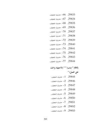 503
29833
.
66
-
.‫ضعيف‬ ‫حديث‬
29834
.
67
-
.‫ضعيف‬ ‫حديث‬
29835
.
68
-
.‫ضعيف‬ ‫حديث‬
29836
.
69
-
.‫ضعيف‬ ‫حديث‬
29837
.
70
-
.‫ضعيف‬ ‫حديث‬
29838
.
71
-
.‫ضعيف‬ ‫حديث‬
29839
.
72
-
.‫ضعيف‬ ‫حديث‬
29840
.
73
-
.‫ضعيف‬ ‫حديث‬
29841
.
74
-
.‫ضعيف‬ ‫حديث‬
29842
.
75
-
.‫ضعيف‬ ‫حديث‬
29843
.
76
-
‫حديث‬
.‫ضعيف‬
29844
.
77
-
.‫ضعيف‬ ‫حديث‬
(
64
‫واحلث‬ ‫(االجتهاد‬ * * )‫(ابب‬ * )
* )‫العمل‬ ‫على‬
29845
.
1
-
.‫ضعيف‬ ‫حديث‬
29846
.
2
-
.‫ضعيف‬ ‫حديث‬
29847
.
3
-
.‫ضعيف‬ ‫حديث‬
29848
.
4
-
.‫ضعيف‬ ‫حديث‬
29849
.
5
-
.‫ضعيف‬ ‫حديث‬
29850
.
6
-
.‫ضعيف‬ ‫حديث‬
29851
.
7
-
.‫ضعيف‬ ‫حديث‬
29852
.
8
-
.‫ضعيف‬ ‫حديث‬
29853
.
9
-
.‫ضعيف‬ ‫حديث‬
 