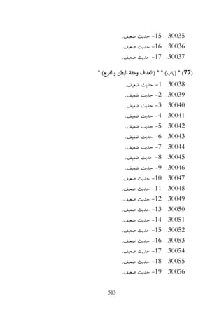 513
30035
.
15
-
.‫ضعيف‬ ‫حديث‬
30036
.
16
-
.‫ضعيف‬ ‫حديث‬
30037
.
17
-
.‫ضعيف‬ ‫حديث‬
(
77
* )‫والفرج‬ ‫البطن‬ ‫وعفة‬ ‫(العفاف‬ * * )‫(ابب‬ * )
30038
.
1
-
.‫ضعيف‬ ‫حديث‬
30039
.
2
-
.‫ضعيف‬ ‫حديث‬
30040
.
3
-
.‫ضعيف‬ ‫حديث‬
30041
.
4
-
.‫ضعيف‬ ‫حديث‬
30042
.
5
-
.‫ضعيف‬ ‫حديث‬
30043
.
6
-
.‫ضعيف‬ ‫حديث‬
30044
.
7
-
.‫ضعيف‬ ‫حديث‬
30045
.
8
-
.‫ضعيف‬ ‫حديث‬
30046
.
9
-
.‫ضعيف‬ ‫حديث‬
30047
.
10
-
‫حديث‬
.‫ضعيف‬
30048
.
11
-
.‫ضعيف‬ ‫حديث‬
30049
.
12
-
.‫ضعيف‬ ‫حديث‬
30050
.
13
-
.‫ضعيف‬ ‫حديث‬
30051
.
14
-
.‫ضعيف‬ ‫حديث‬
30052
.
15
-
.‫ضعيف‬ ‫حديث‬
30053
.
16
-
.‫ضعيف‬ ‫حديث‬
30054
.
17
-
.‫ضعيف‬ ‫حديث‬
30055
.
18
-
.‫ضعيف‬ ‫حديث‬
30056
.
19
-
.‫ضعيف‬ ‫حديث‬
 
