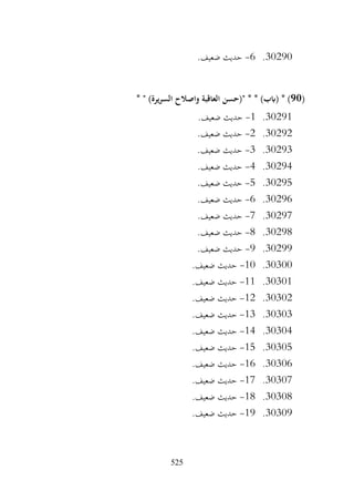 525
30290
.
6
-
.‫ضعيف‬ ‫حديث‬
(
90
* )
* " )‫يرة‬‫ر‬‫الس‬ ‫واصالح‬ ‫العاقبة‬ ‫"(حسن‬ * * )‫(ابب‬
30291
.
1
-
.‫ضعيف‬ ‫حديث‬
30292
.
2
-
.‫ضعيف‬ ‫حديث‬
30293
.
3
-
.‫ضعيف‬ ‫حديث‬
30294
.
4
-
.‫ضعيف‬ ‫حديث‬
30295
.
5
-
.‫ضعيف‬ ‫حديث‬
30296
.
6
-
.‫ضعيف‬ ‫حديث‬
30297
.
7
-
.‫ضعيف‬ ‫حديث‬
30298
.
8
-
.‫ضعيف‬ ‫حديث‬
30299
.
9
-
.‫ضعيف‬ ‫حديث‬
30300
.
10
-
.‫ضعيف‬ ‫حديث‬
30301
.
11
-
.‫ضعيف‬ ‫حديث‬
30302
.
12
-
.‫ضعيف‬ ‫حديث‬
30303
.
13
-
.‫ضعيف‬ ‫حديث‬
30304
.
14
-
.‫ضعيف‬ ‫حديث‬
30305
.
15
-
.‫ضعيف‬ ‫حديث‬
30306
.
16
-
.‫ضعيف‬ ‫حديث‬
30307
.
17
-
.‫ضعيف‬ ‫حديث‬
30308
.
18
-
.‫ضعيف‬ ‫حديث‬
30309
.
19
-
.‫ضعيف‬ ‫حديث‬
 