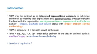 3. Total Quality Management in Dairy and Food industries | PPTX
