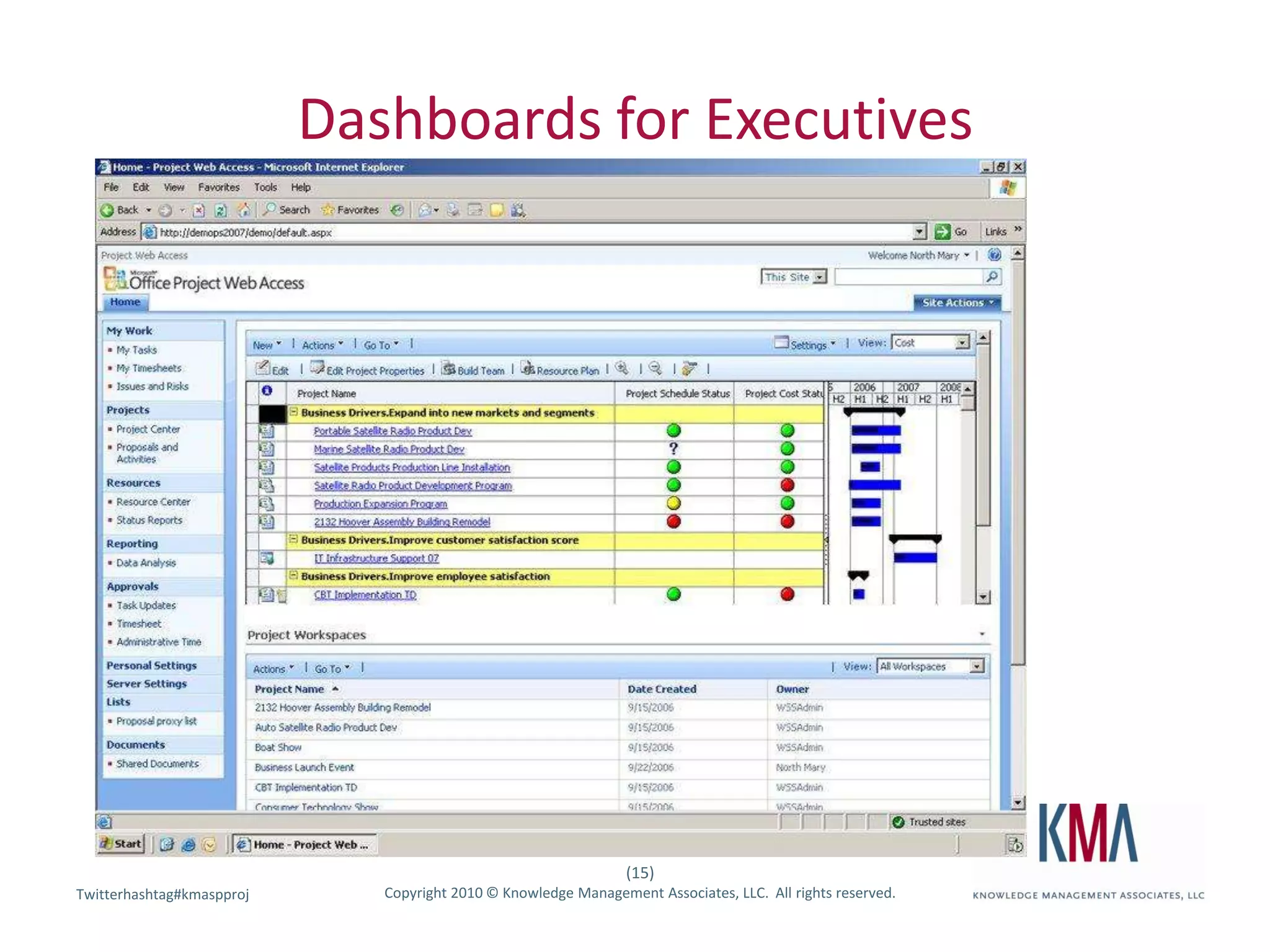Dashboards for Executives