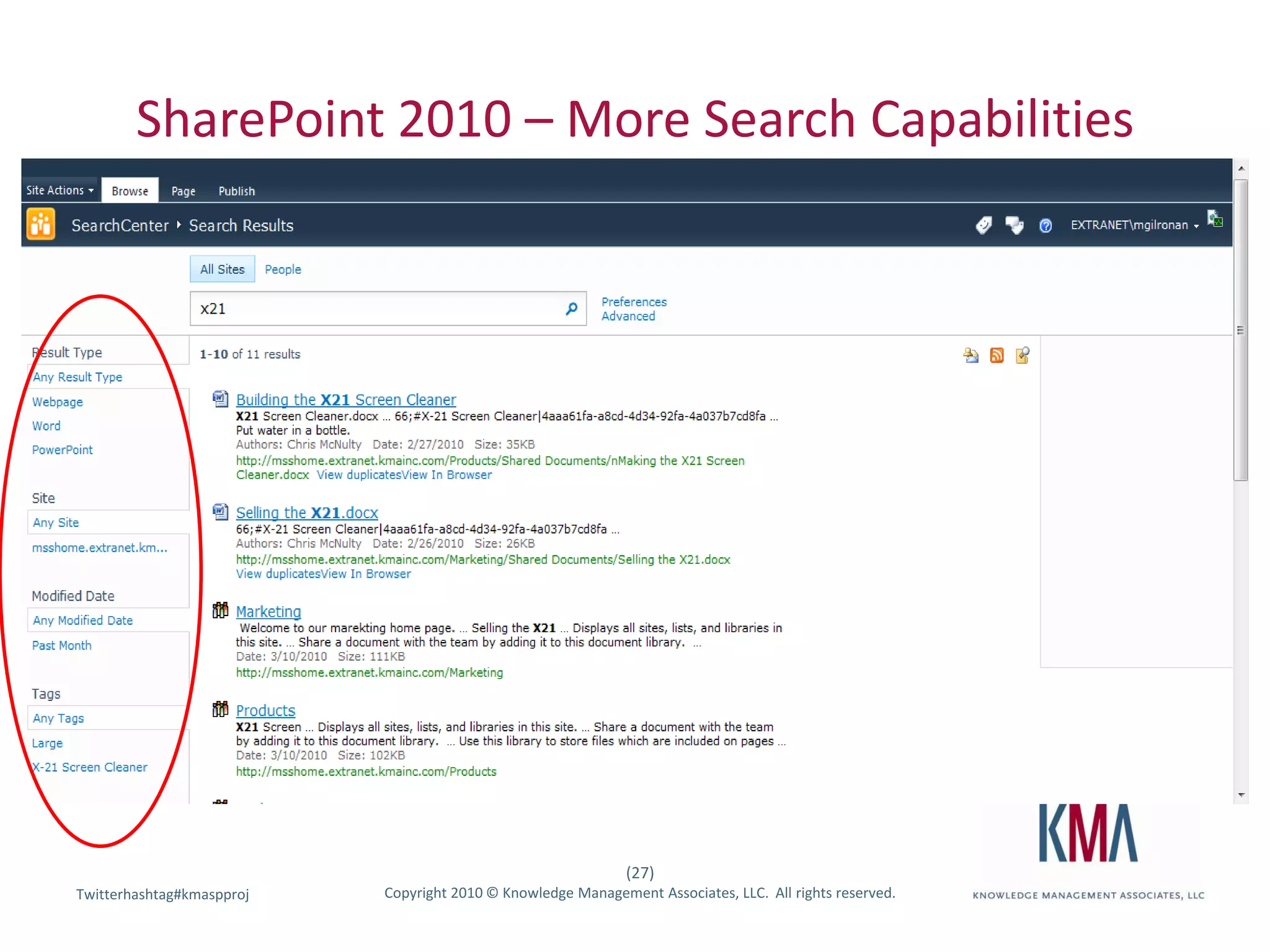 SharePoint 2010 – More Search Capabilities