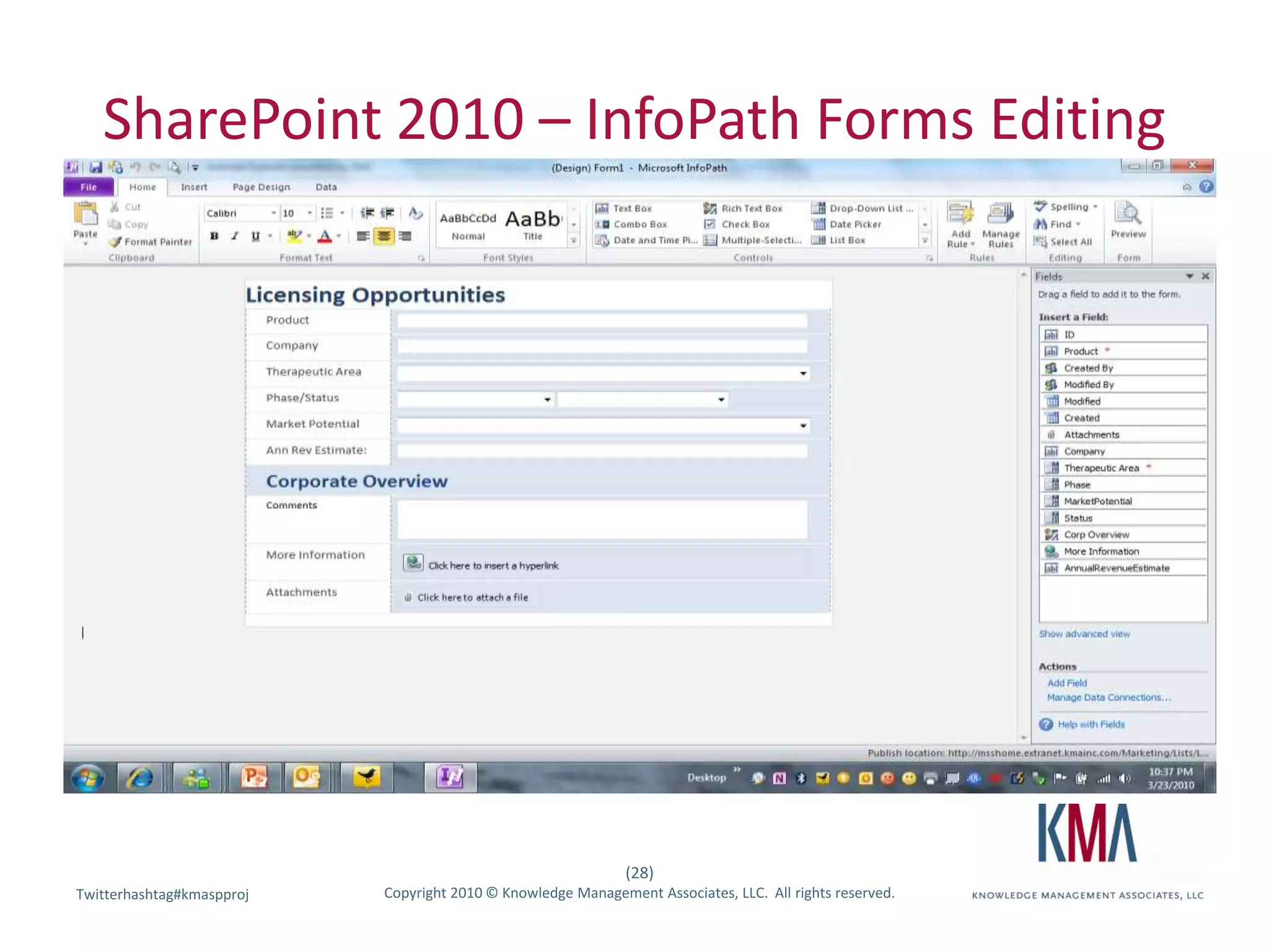 SharePoint 2010 – InfoPath Forms Editing