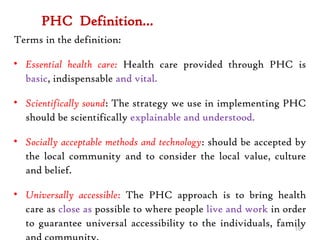 3. Primary Health Care.pptx but excrete not significantly | PPT
