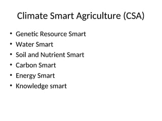 Climate change adaptation strategies in agriculture | PPT