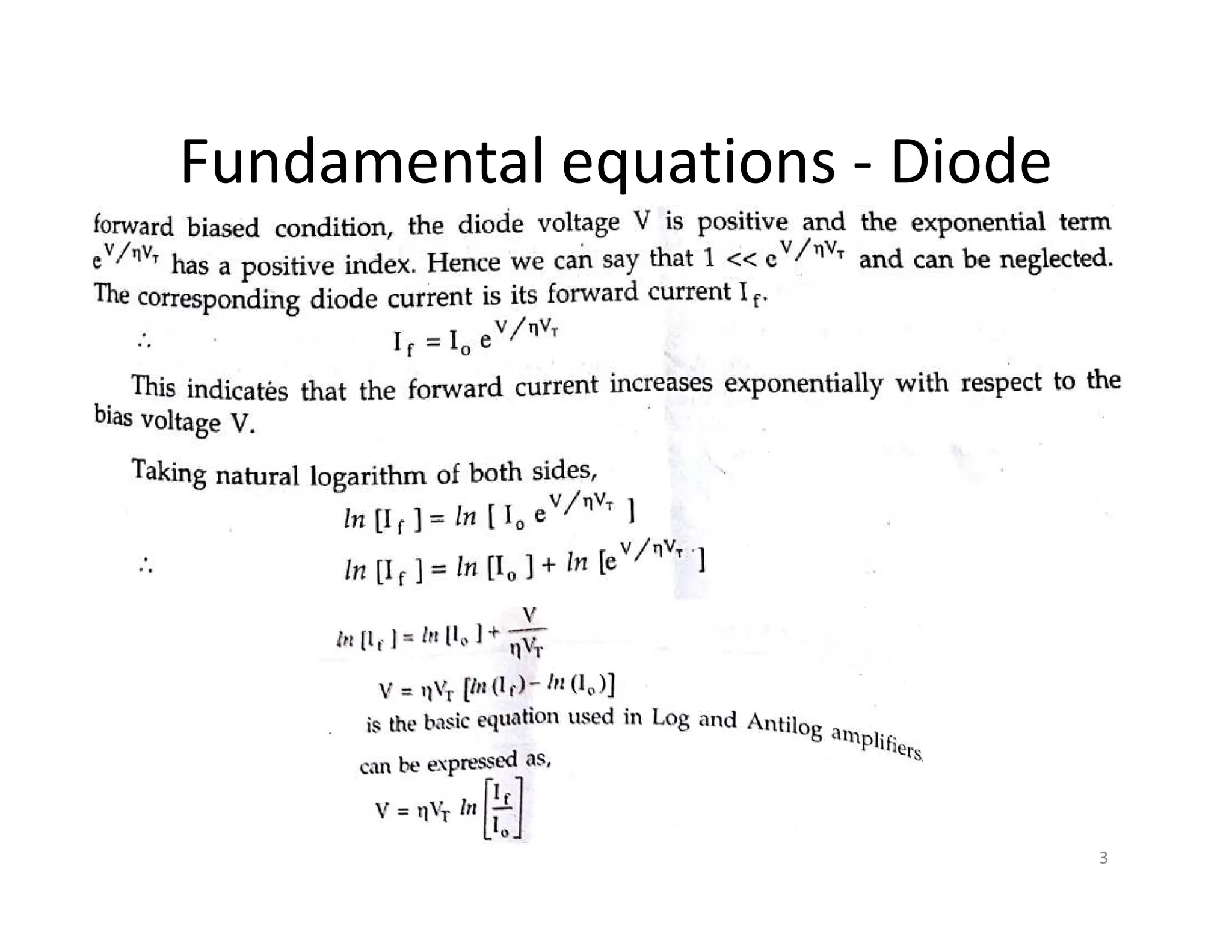 Fundamental equations - Diode
3
 