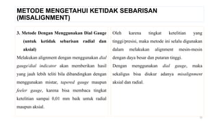 Metode Alignment 3. Pengukuran Misalignment (1) mesin insudtri | PPTX