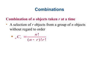 Combination Object 3.4 - counting principle permutations combinations.ppt