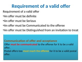 Offer Valid From 3. Law of Contract : Business Law .ppt