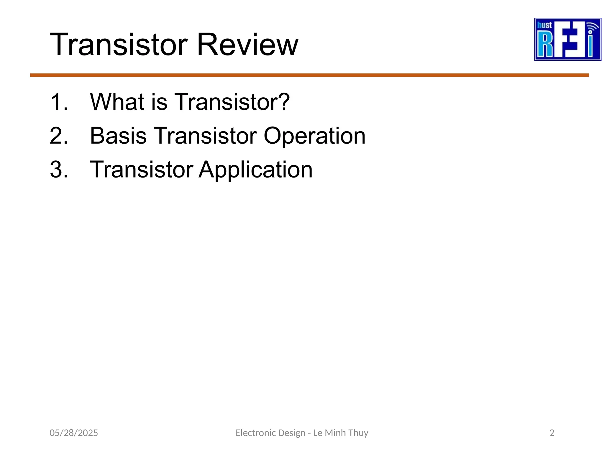 introduction of transistor in engineering | PPT