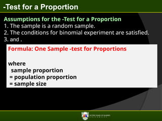 3.2-One-Sample-Tests.pppt jcmesdhsmdhd h | PPTX