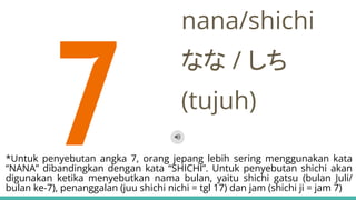 3. BILANGAN.pdf dalam bahasa jepang SMK. | PDF