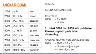 3. BILANGAN.pdf dalam bahasa jepang SMK. | PDF
