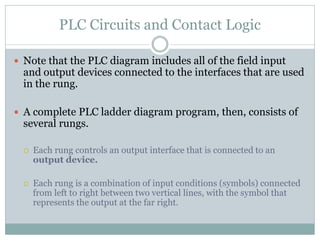 Logic Rung Logic Concepts as used in programmable logic controller | PDF