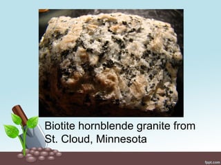 Biotite hornblende granite from
St. Cloud, Minnesota
 