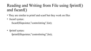 file in c programming of the educationss | PPTX