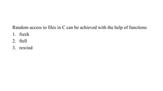 file in c programming of the educationss | PPTX