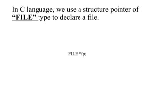 file in c programming of the educationss | PPTX