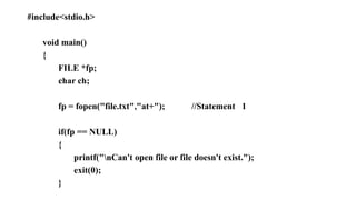 file in c programming of the educationss | PPTX