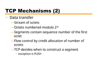 Tcp Octets 3. Transport Protocols NCIT study Notes.ppt