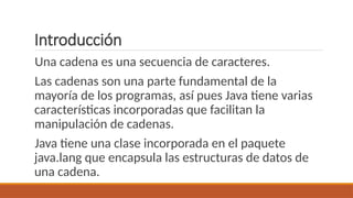 CADENAS EN LA PROGRAMACIÓN, CONCEPTOS, EJERCICIOS | PPTX