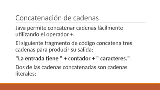 CADENAS EN LA PROGRAMACIÓN, CONCEPTOS, EJERCICIOS | PPTX