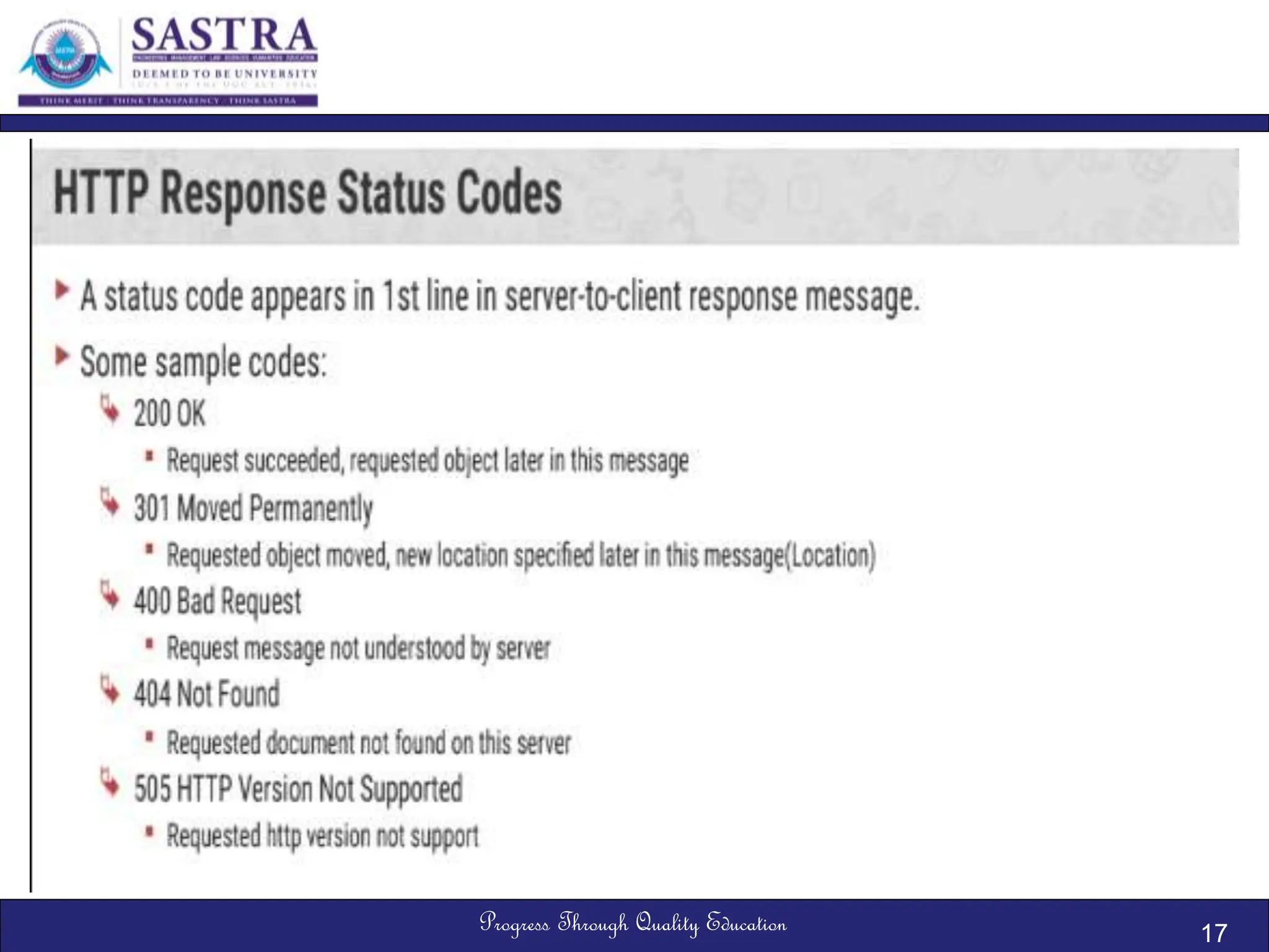 Progress Through Quality Education 17
 