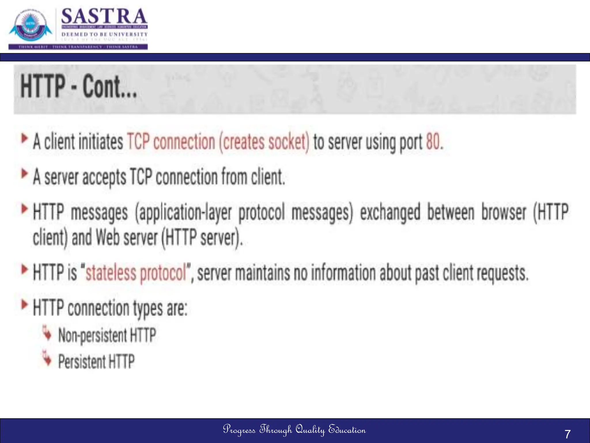 Progress Through Quality Education 7
 
