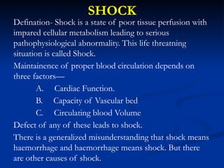 Shock Introduction 3. introduction to INFARCTION and SHOCK.pptx
