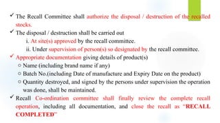 Recall Committee Example 3. RECALL PPT (1).pptx quality assurance | PPTX