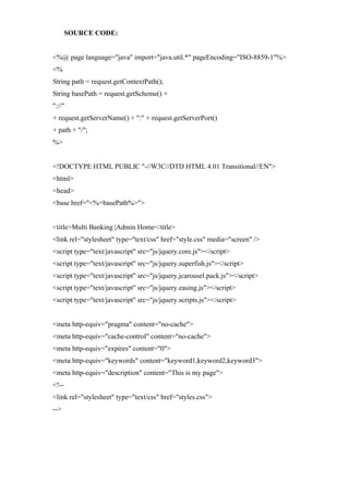 Multi Banking Transaction System Multi Banking Transaction System | DOCX