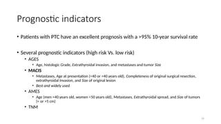 Ptc Risk Malignant thyroid disease.diagnosis and management | PPTX
