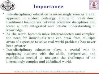 Seminar on Interdisciplinary in Education | PPTX