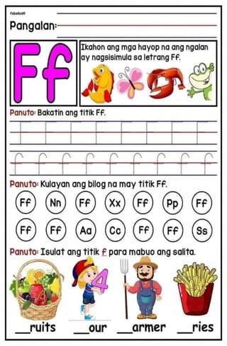Tagalog Alphabet Worksheets complied by Cherrie Ann Dela Cruz | PDF
