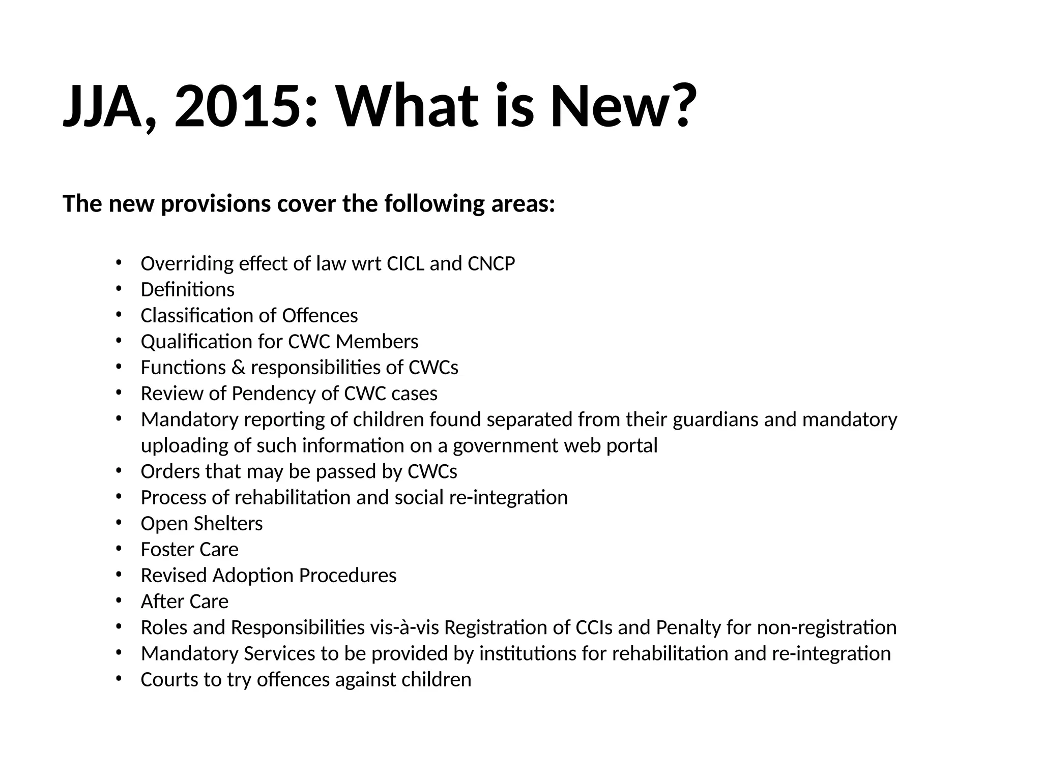 Cwc Sen Provision 3.JJ Act 2015_Knowing the Law.pptx Juvenile | PPTX