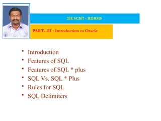 3.Unit_I-Introduction to Oracle database | PPTX